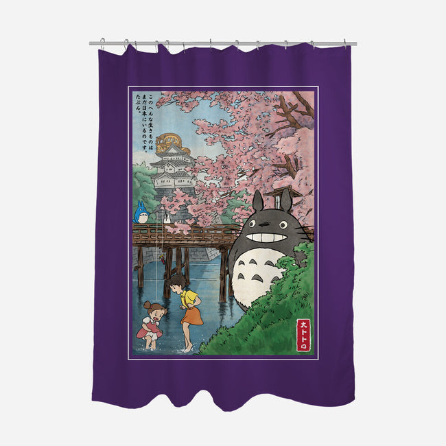 Castles And Cherry Blossoms-None-Polyester-Shower Curtain-DrMonekers