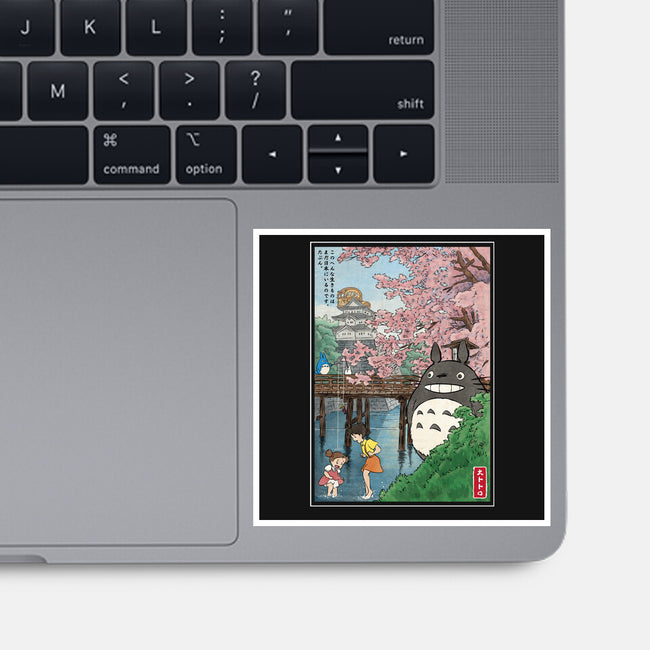 Castles And Cherry Blossoms-None-Glossy-Sticker-DrMonekers