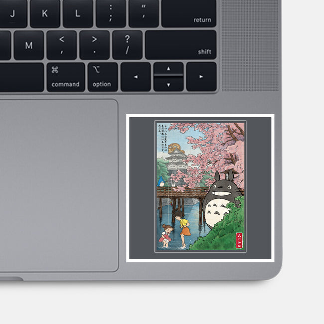 Castles And Cherry Blossoms-None-Glossy-Sticker-DrMonekers