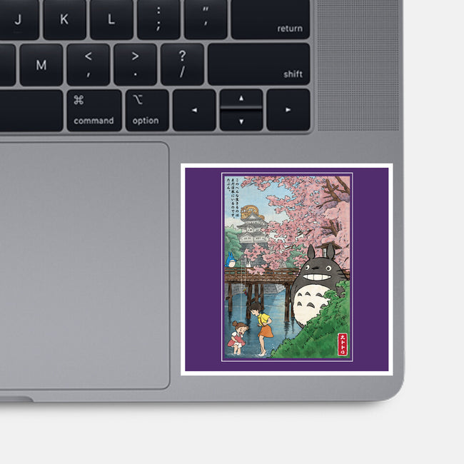 Castles And Cherry Blossoms-None-Glossy-Sticker-DrMonekers