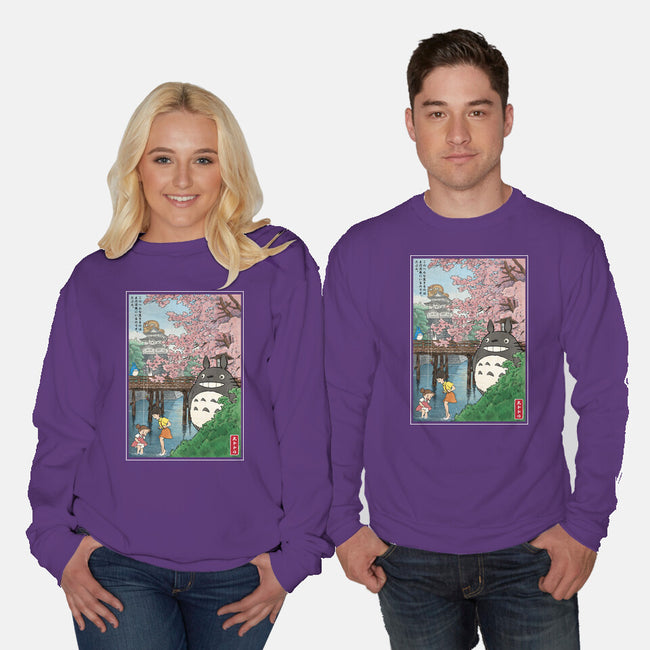 Castles And Cherry Blossoms-Unisex-Crew Neck-Sweatshirt-DrMonekers