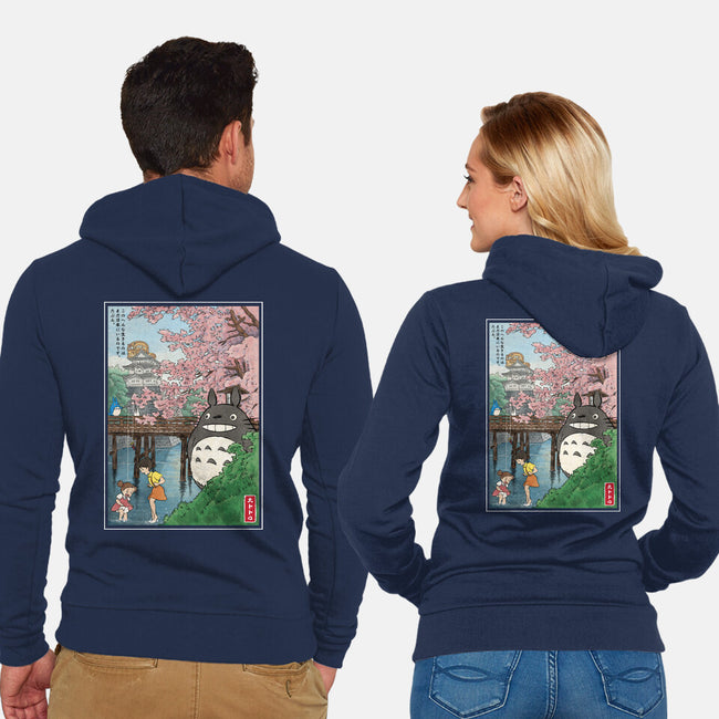 Castles And Cherry Blossoms-Unisex-Zip-Up-Sweatshirt-DrMonekers