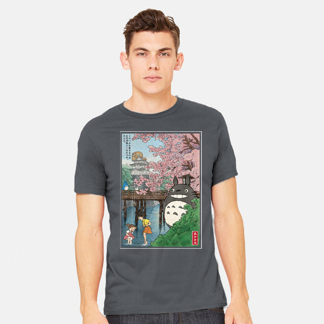 Castles And Cherry Blossoms-Mens-Heavyweight-Tee-DrMonekers