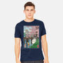 Castles And Cherry Blossoms-Mens-Heavyweight-Tee-DrMonekers