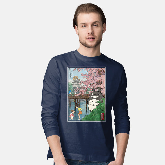 Castles And Cherry Blossoms-Mens-Long Sleeved-Tee-DrMonekers
