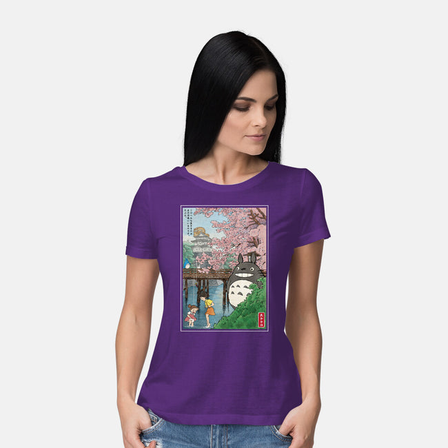 Castles And Cherry Blossoms-Womens-Basic-Tee-DrMonekers