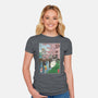 Castles And Cherry Blossoms-Womens-Fitted-Tee-DrMonekers