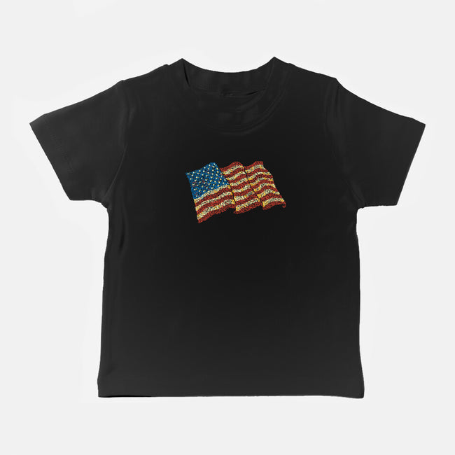 American Flag Freedom Impressionist-Baby-Basic-Tee-tobefonseca