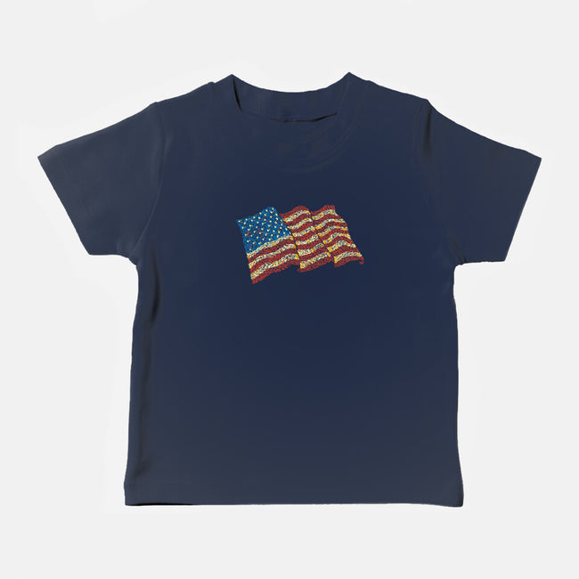 American Flag Freedom Impressionist-Baby-Basic-Tee-tobefonseca