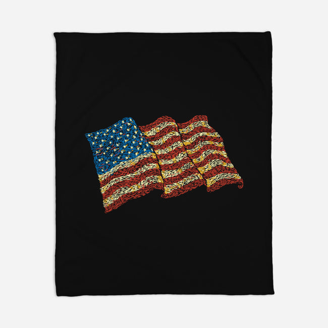 American Flag Freedom Impressionist-None-Fleece-Blanket-tobefonseca