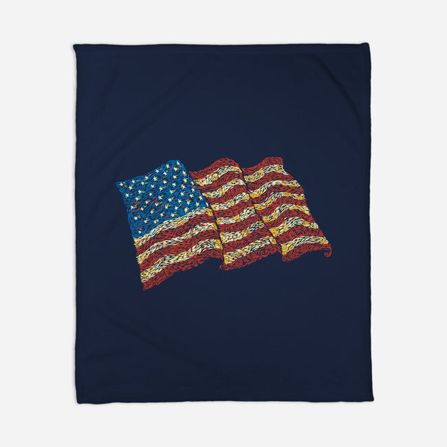 American Flag Freedom Impressionist-None-Fleece-Blanket-tobefonseca