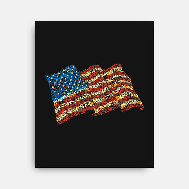 American Flag Freedom Impressionist-None-Stretched-Canvas-tobefonseca