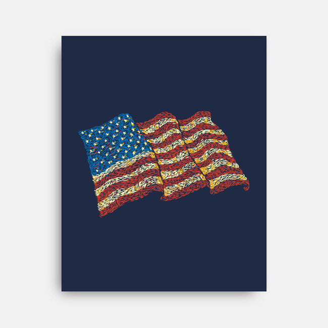 American Flag Freedom Impressionist-None-Stretched-Canvas-tobefonseca