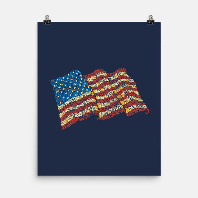 American Flag Freedom Impressionist-None-Matte-Poster-tobefonseca