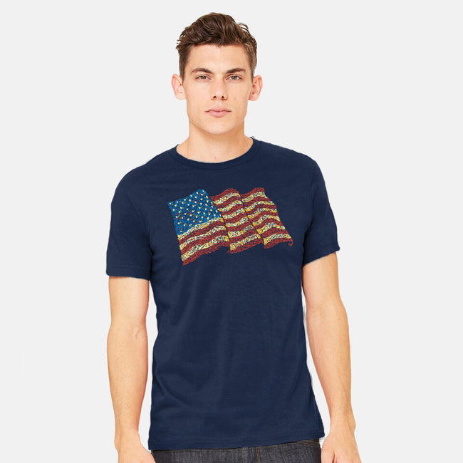 American Flag Freedom Impressionist-Mens-Heavyweight-Tee-tobefonseca