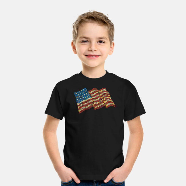 American Flag Freedom Impressionist-Youth-Basic-Tee-tobefonseca