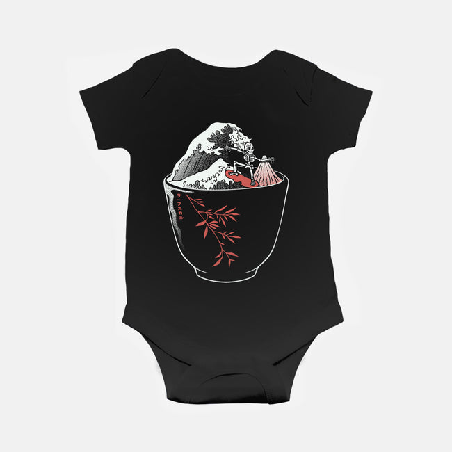 Kanagawa Coffee Cup Surfing-Baby-Basic-Onesie-tobefonseca