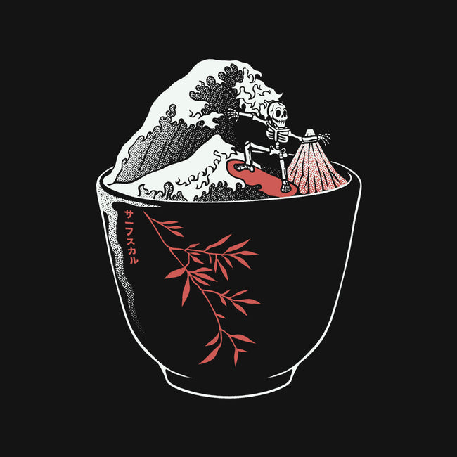 Kanagawa Coffee Cup Surfing-Womens-Fitted-Tee-tobefonseca
