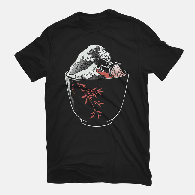 Kanagawa Coffee Cup Surfing-Mens-Heavyweight-Tee-tobefonseca
