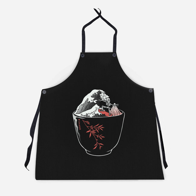 Kanagawa Coffee Cup Surfing-Unisex-Kitchen-Apron-tobefonseca