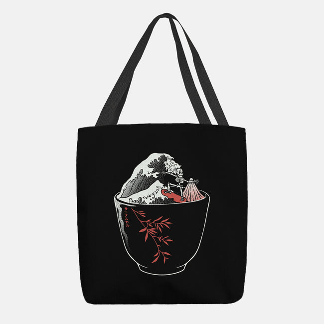Kanagawa Coffee Cup Surfing-None-Basic Tote-Bag-tobefonseca