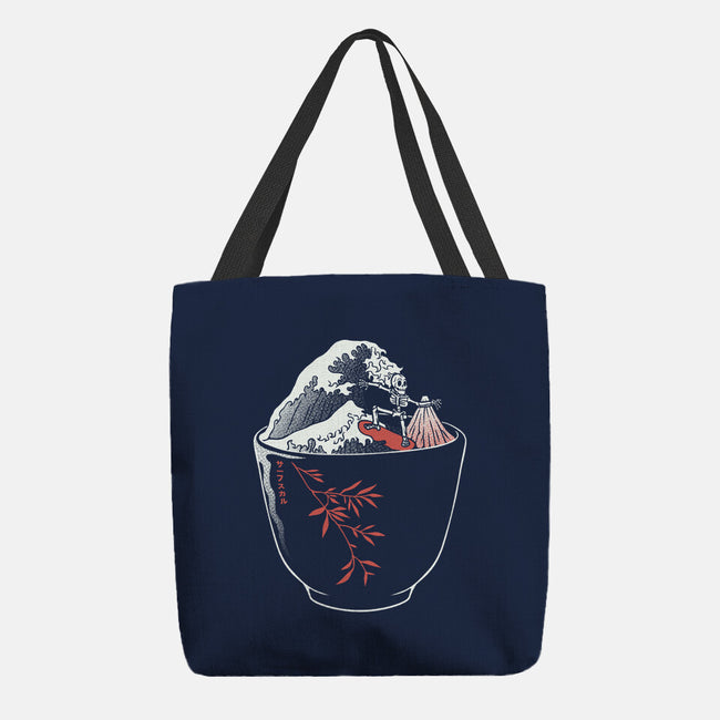 Kanagawa Coffee Cup Surfing-None-Basic Tote-Bag-tobefonseca