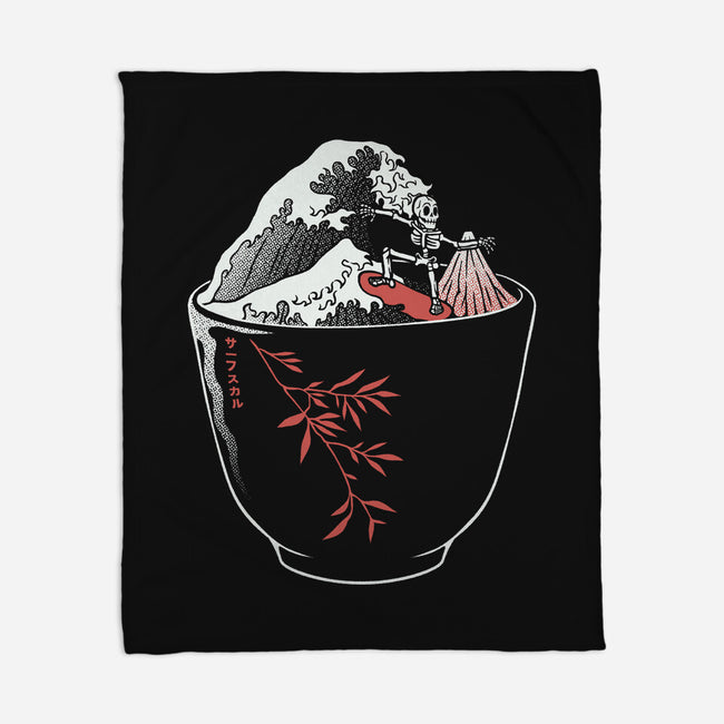 Kanagawa Coffee Cup Surfing-None-Fleece-Blanket-tobefonseca