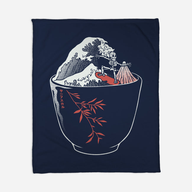 Kanagawa Coffee Cup Surfing-None-Fleece-Blanket-tobefonseca