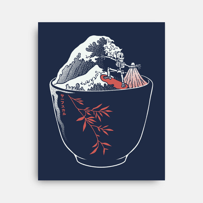 Kanagawa Coffee Cup Surfing-None-Stretched-Canvas-tobefonseca