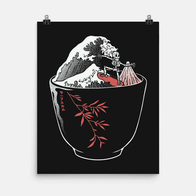 Kanagawa Coffee Cup Surfing-None-Matte-Poster-tobefonseca