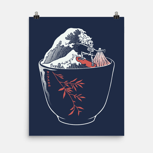 Kanagawa Coffee Cup Surfing-None-Matte-Poster-tobefonseca