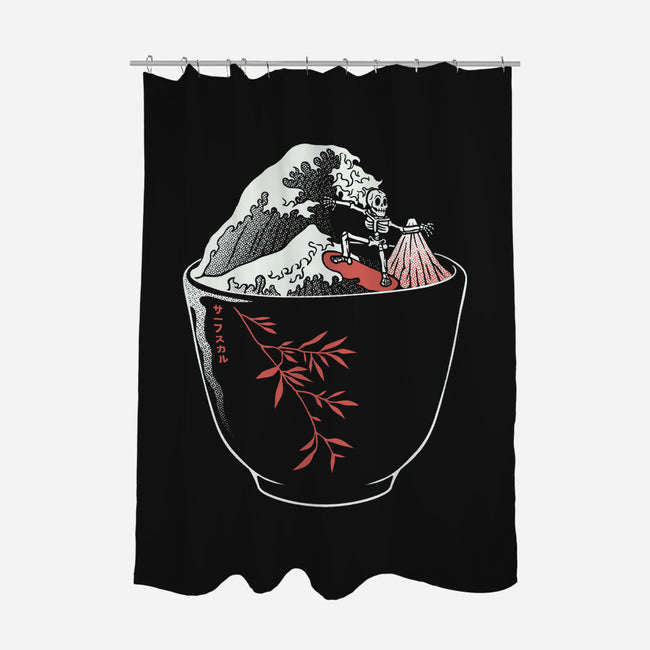 Kanagawa Coffee Cup Surfing-None-Polyester-Shower Curtain-tobefonseca