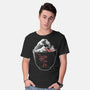 Kanagawa Coffee Cup Surfing-Mens-Basic-Tee-tobefonseca