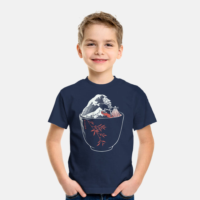 Kanagawa Coffee Cup Surfing-Youth-Basic-Tee-tobefonseca