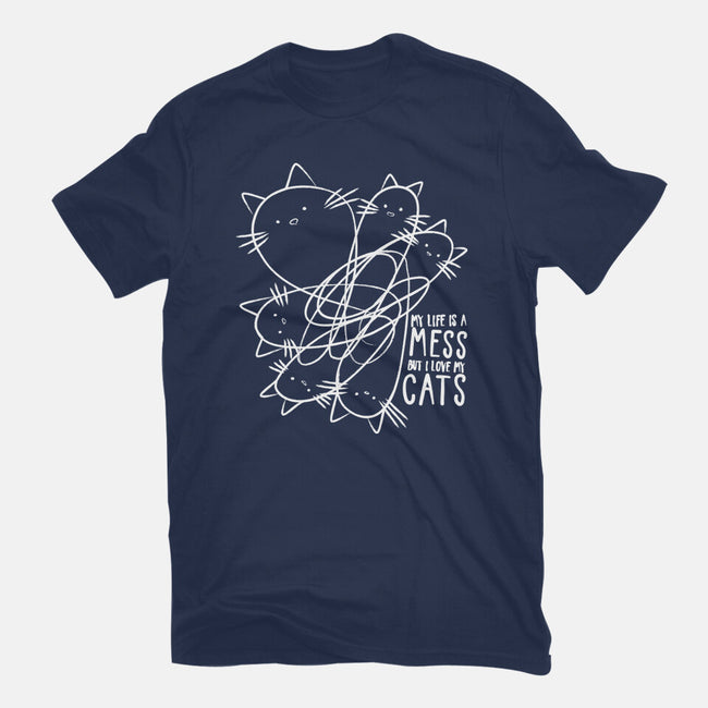 Cat Doodle Lines-Youth-Basic-Tee-tobefonseca