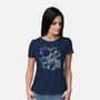 Cat Doodle Lines-Womens-Basic-Tee-tobefonseca