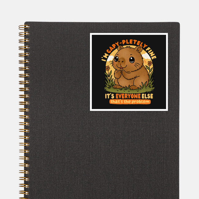 I’m Capy-pletely Fine-None-Glossy-Sticker-Trendlory