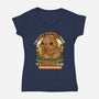 I’m Capy-pletely Fine-Womens-V-Neck-Tee-Trendlory