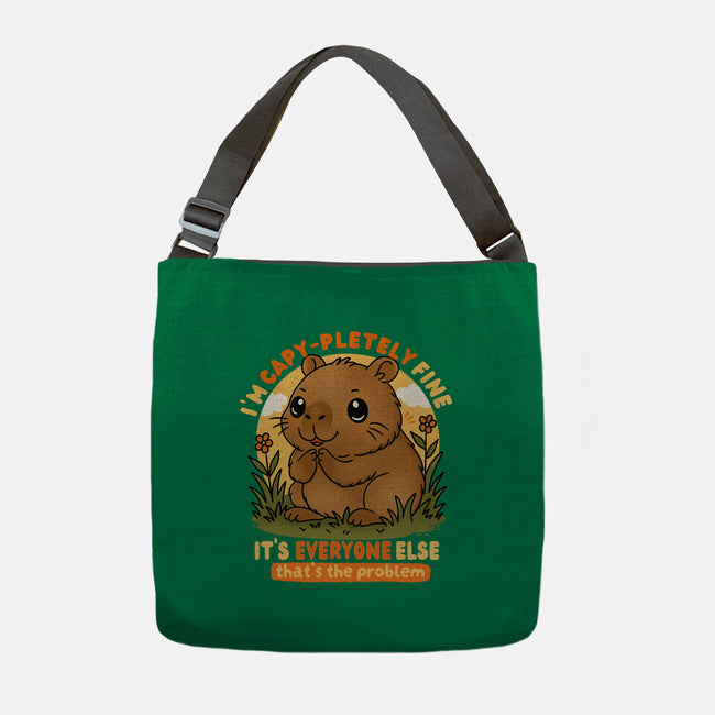 I’m Capy-pletely Fine-None-Adjustable Tote-Bag-Trendlory