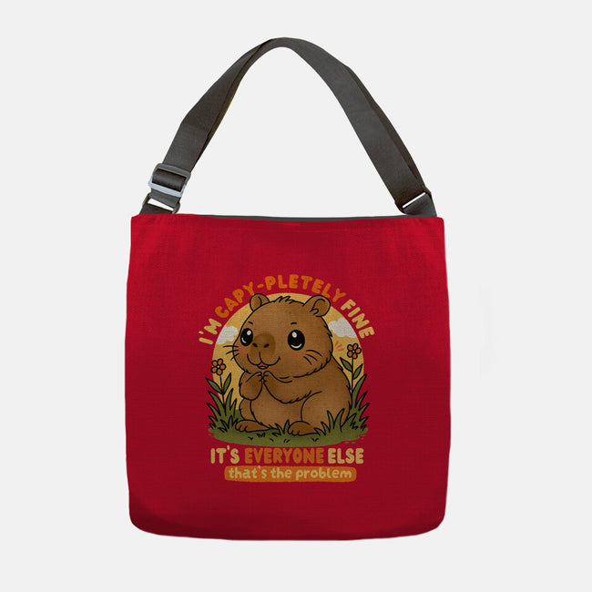I’m Capy-pletely Fine-None-Adjustable Tote-Bag-Trendlory