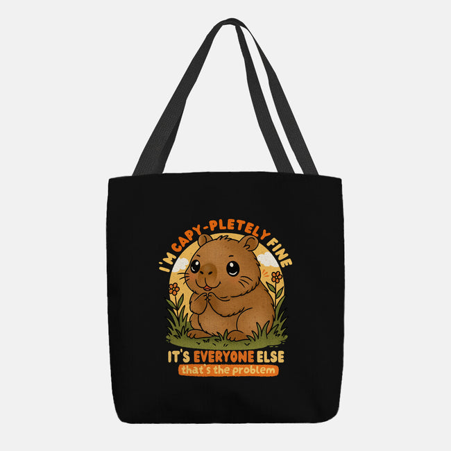 I’m Capy-pletely Fine-None-Basic Tote-Bag-Trendlory