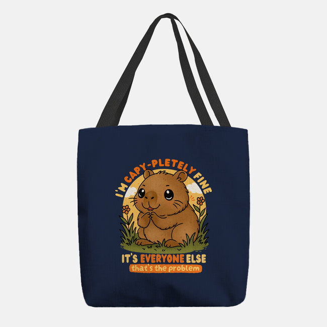 I’m Capy-pletely Fine-None-Basic Tote-Bag-Trendlory