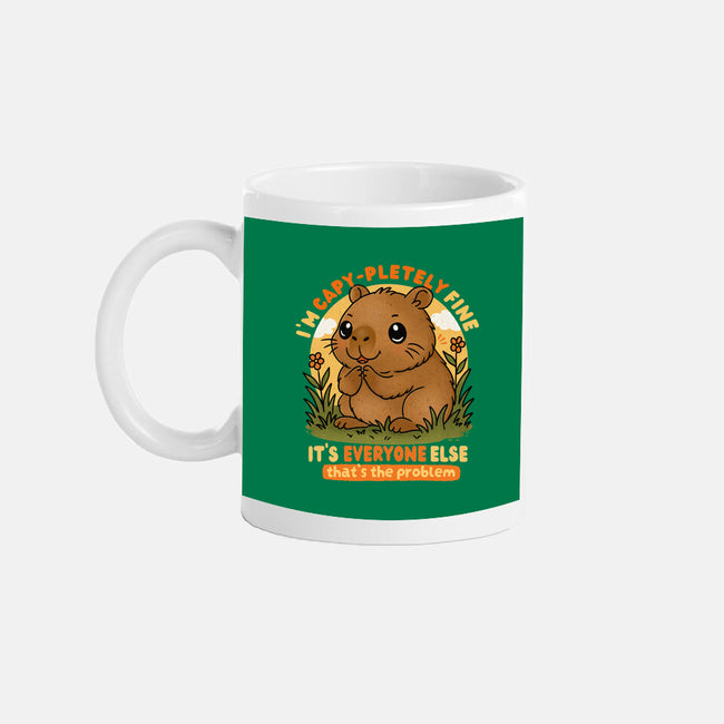 I’m Capy-pletely Fine-None-Mug-Drinkware-Trendlory
