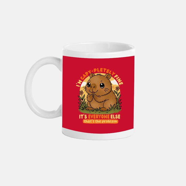 I’m Capy-pletely Fine-None-Mug-Drinkware-Trendlory