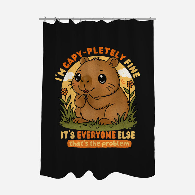 I’m Capy-pletely Fine-None-Polyester-Shower Curtain-Trendlory
