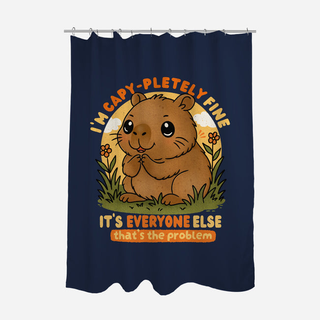 I’m Capy-pletely Fine-None-Polyester-Shower Curtain-Trendlory