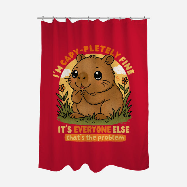 I’m Capy-pletely Fine-None-Polyester-Shower Curtain-Trendlory
