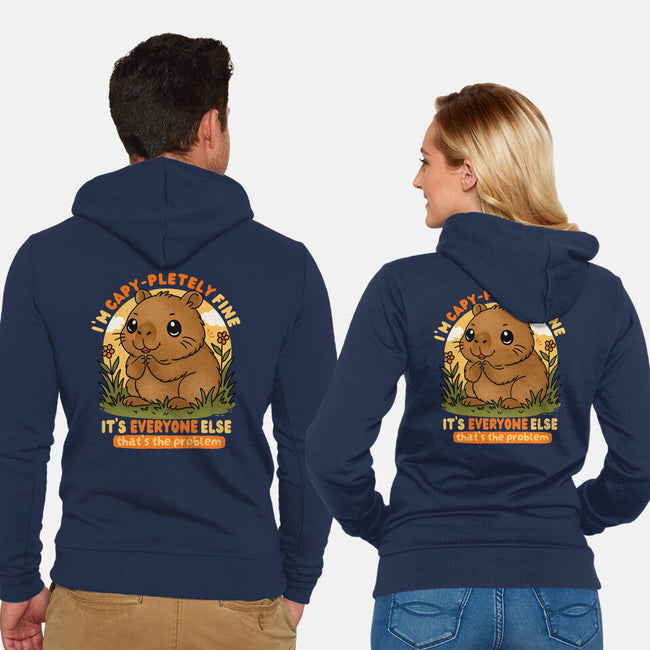 I’m Capy-pletely Fine-Unisex-Zip-Up-Sweatshirt-Trendlory