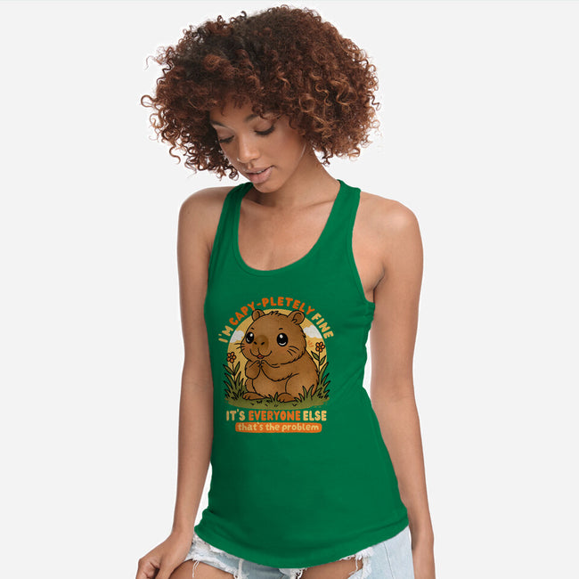 I’m Capy-pletely Fine-Womens-Racerback-Tank-Trendlory
