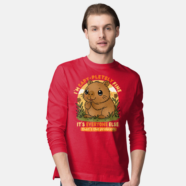 I’m Capy-pletely Fine-Mens-Long Sleeved-Tee-Trendlory
